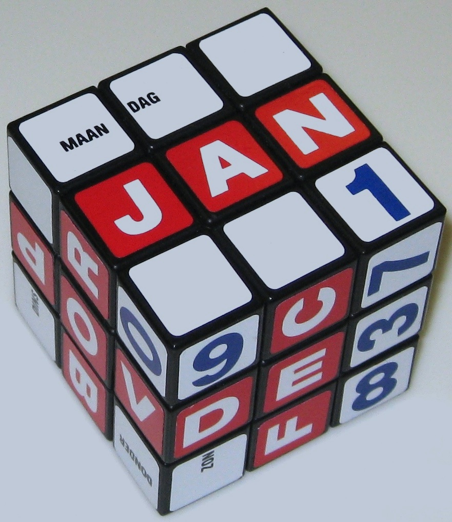 "Rubik's 3x3x3 Perpetual Calendar" Copyright J. A. Storer