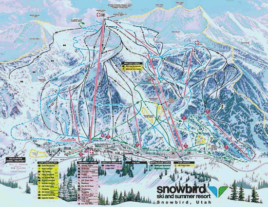Snowbird ski map