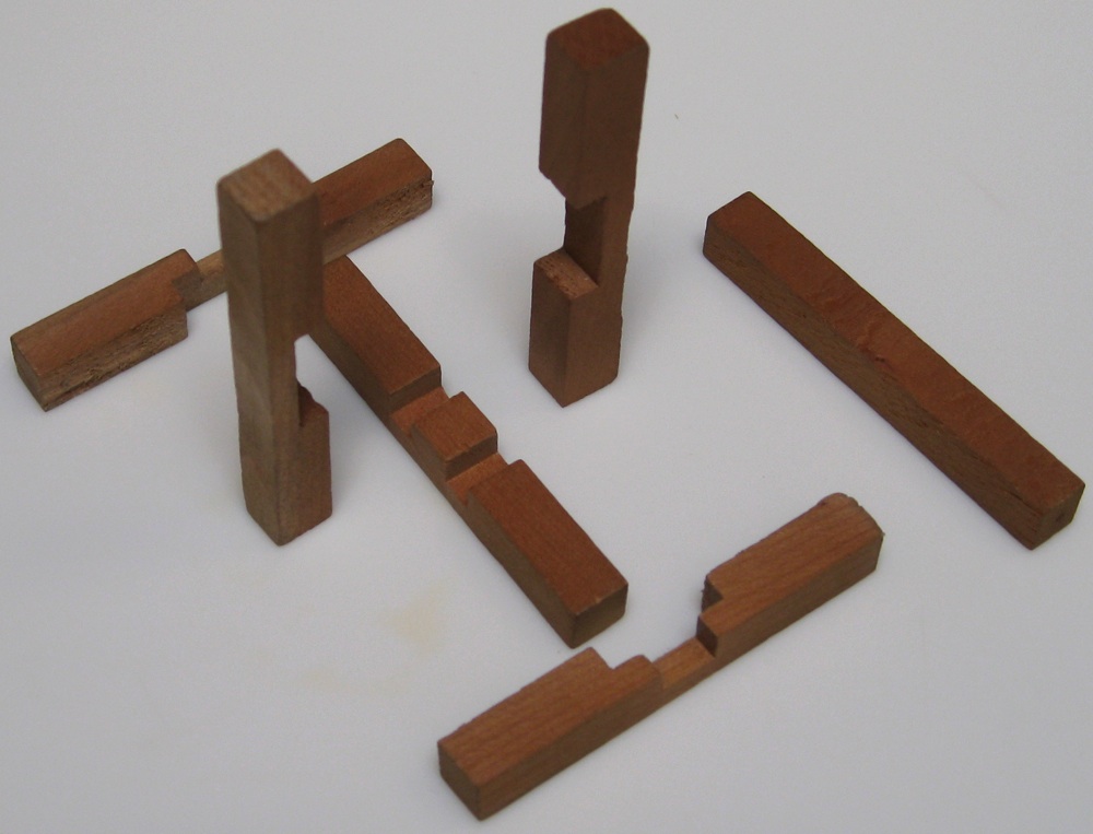 6-Piece Wooden Cross Puzzle -- Solution 