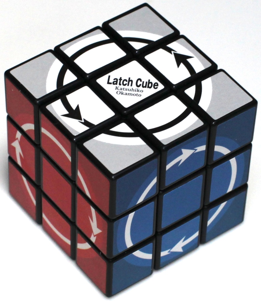 3x3x3 Latch Cube Black Puzzle Cube by Okamoto Twisty Toy NEW 
